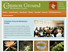 Tablet Screenshot of commongroundmeditation.org